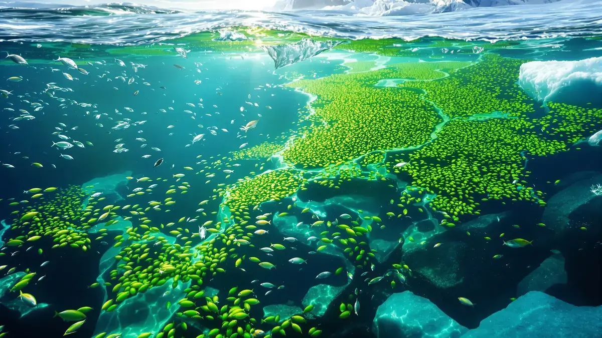 De smeltende ijskappen van Groenland: een verrassende factor voor het leven in de oceaan en het fytoplankton