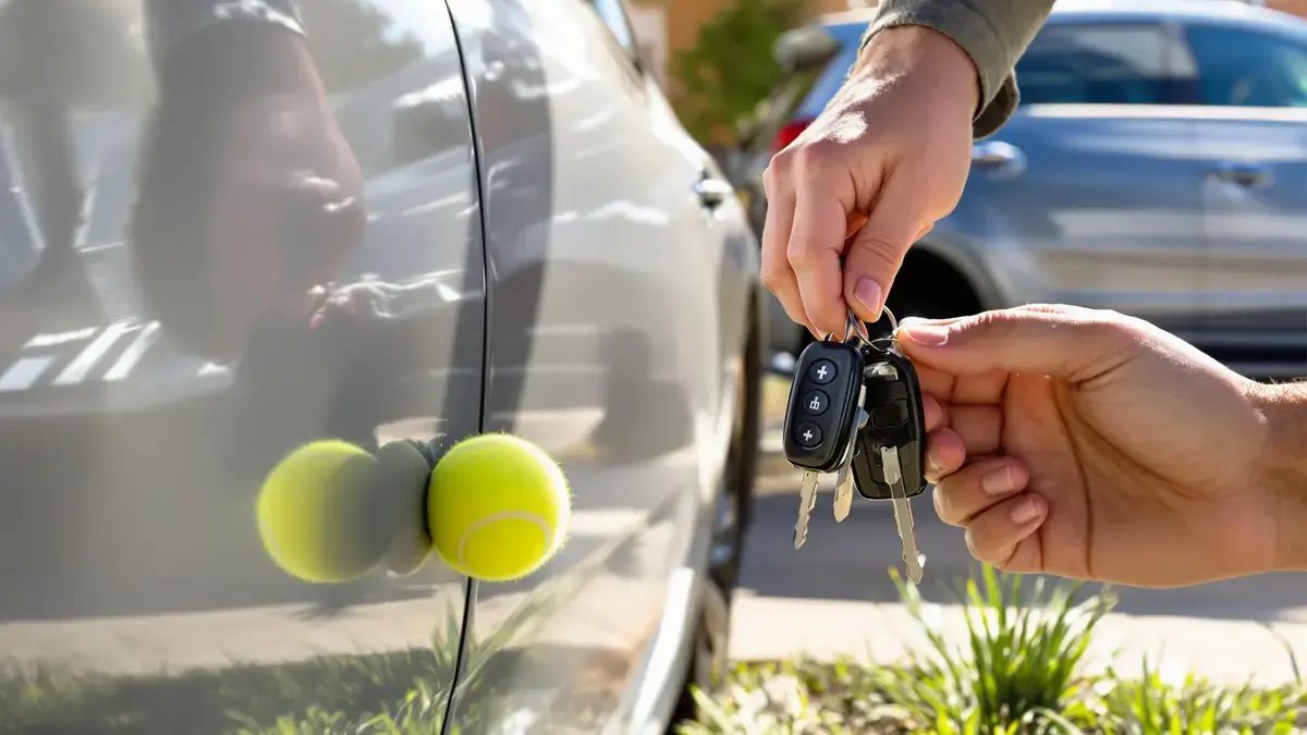 Ontdek hoe een simpele tennisbal je kan redden als je je sleutels in de auto bent vergeten